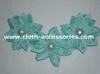 120D Green Formal Chiffon Fabric Flower Corsage With Three Flower