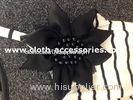 120D Chiffon Black Flower Corsage / Pearl Unique Simple Corsages For Prom