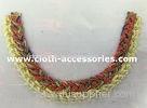 Yellow And Red Handmade Beaded Necklaces Knitting For Garment Accessories