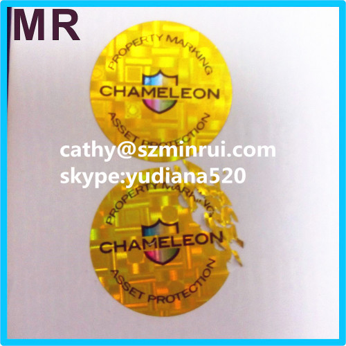 Excellent factory directly custom holographic security label tamper evident stickers