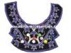 Purple Embroidery Beaded Neck Trim Handmade For Winter Maxi Dress