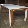 New Solid Surface Artificial Marble With Wood Office Desk