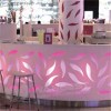 Shopping Mall Service Red Lighting Customized Counter