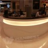 Shopping Mall Service Information Cashier Counter Black Solid Surface Top