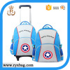 Waterproof backpack trolley school bag with wheel