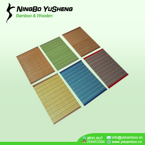 Solid color woven bamboo placemat