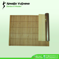 handwork carbonized line bamboo placemat