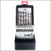 13PCS of Multi-Purpose Drill Bits 1/8" - 1/2" by 1/64" increments in metal box INCH SIZES