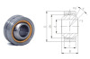 Spherical plain bearing made of carbon steel and with bronze liners-Inner ring is made of carbon chromium steel