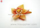 Beautiful Yellow Sunflower Fabric Hair Clips Metal Hair Barrettes For Women