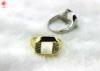 Luxury Wedding Unique Metal Finger Rings Gold And Silver For Women / Men