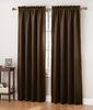 Madison Chocolate Color Window Panel Curtains 100% Polyester 140 GSM