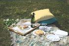 Custom Modern Gingham Polyester Table Cloths Stain Resistant NO151627