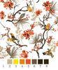 Ink Flower Bird Heat Transfer Printing Paper Roll Engrave Designed