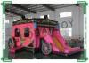 Pink Inflatable Obstacle Course Bouncy Castles Cinderella Carriage