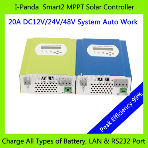 MPPT 20A 48V MPPT battery charger controller RS232 LAN solar charge controller Sealed Lead Vented Gel NiCd ba