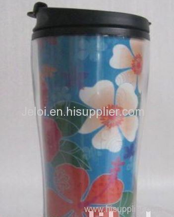 450ml promotion gift double plastic thermos mug