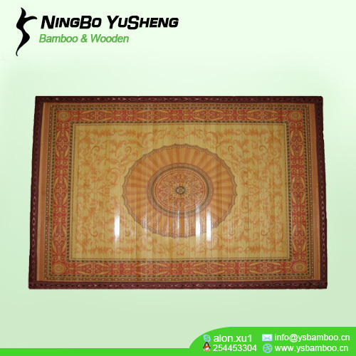 painted printing design prayer bamboo rug