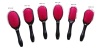 Black color with red pad cushion Plastic Professional Hair Brush