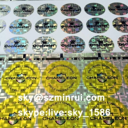 Any Design Custom Tamper Proof Hologram Stickers Labels with Easy Broken Facestock