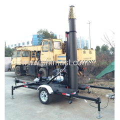 21m Mobile Pneumatic telescopic mast trailer system