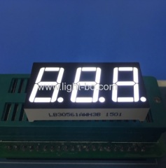 Ultra White triple digit 14.2mm common anode 7 segment led display for Instrument Panel