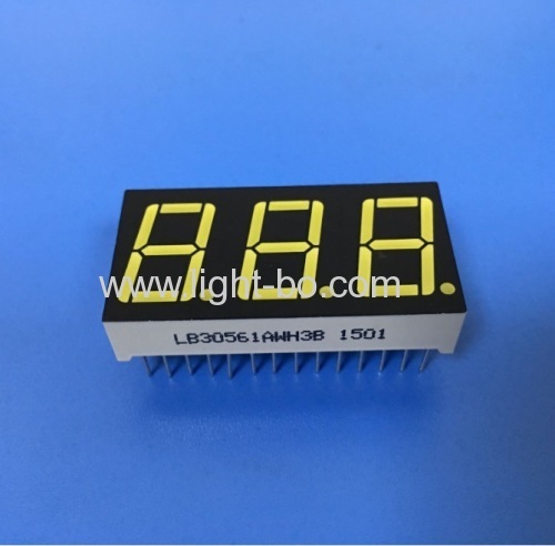 Ultra White triple digit 14.2mm common anode 7 segment led display for Instrument Panel