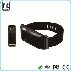 Fashionable metal heart rate bluetooth Wearable Technology smart rubber bracelets