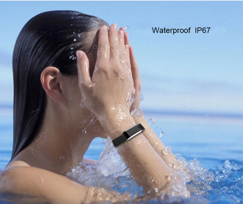 Fashionable metal heart rate bluetooth smart rubber bracelets 