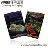 Moisture Proof Sea Food Doypack Flat Bottom Plastic Bags With Ziplock