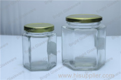 glass food jar with metal jar glass candy jar