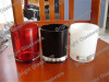 high quality press spary color glass candle holder for soy