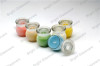 Custom beautiful design glass candle jar with lid