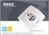 PC cover flush mounted style Europe electric socket with grounding