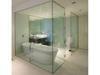 8mm Clear bathroom tempered shower glass panel with polished edge