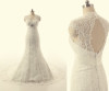 ALBIZIA High Qulity Wedding Dress Lace Sweep Train Open Back Bridal Dress For Bride