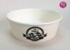 Single Wall Shallow Paper Salad Bowls / Single PE Paper Salad Bowl Container