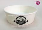 Single Wall Shallow Paper Salad Bowls / Single PE Paper Salad Bowl Container