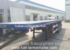 Carbon steel 3 axle 40ft flatbed utility trailers for container transport