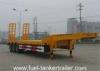 3 axles low bed semi trailer for machina transportation / low flatbed truck trailer