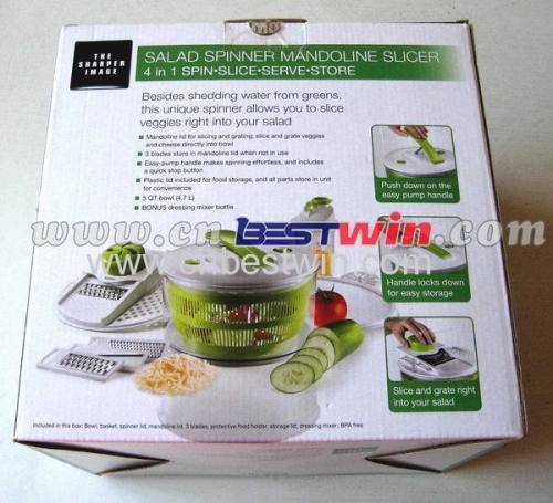 Salad Spinner Mandoline Slicer 4 in 1 Spin Slicer As Seen On TV