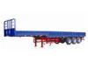 3 Axle cargo semi trailer with 3mm Diamond or flat Platform to transport heavy bulk materials
