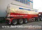 60T Tri - axles Round / Square Shape bulk cement trailer single silo