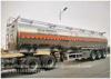 Oval / Cylindrical Aluminum Alloy Fuel Tanker Trailer 45000 L For Nigeria Market