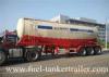 Carbon steel Bulk Cement Trailer / tri - axle bulk cement tank semi trailer
