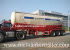 Carbon steel Bulk Cement Trailer / tri - axle bulk cement tank semi trailer