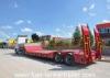 2 or 3 axle gooseneck low bed semi trailer for widely used excavator transport
