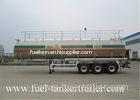 aluminum Fuel tanker trailer / 3 axle 5083 chemical liquid tanker transport trailer