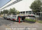 3 - axle 13 tons Fuwa low bed semi trailer with Power assisting ladder