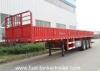 Heavy duty 3 axle 50T flatbed side wall open cargo semi truck trailer for sale